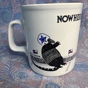 Cowboy Oilers Football Kiln Craft Nowhere But Texas Armadillo Coffee Mug Cup